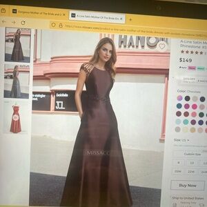 Chocolate A-Line Satin Dress